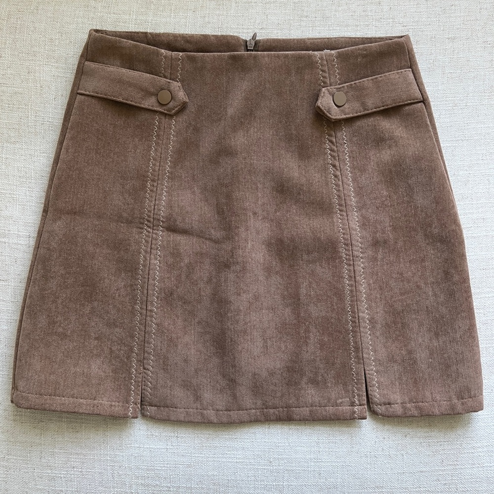 Eggka Brown Mini Skirt